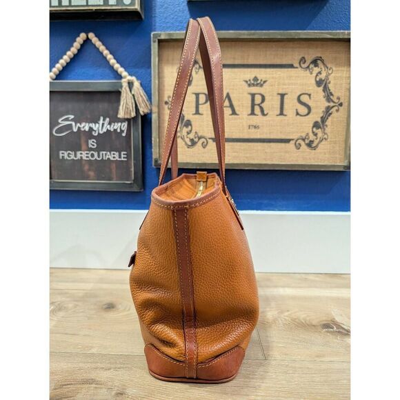 Dooney & Bourke Pebble Charleston Shopper Caramel Leather Tote Medium - Picture 4 of 16